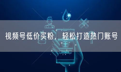 视频号低价买粉，轻松打造热门账号
